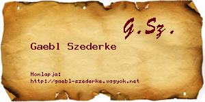 Gaebl Szederke névjegykártya